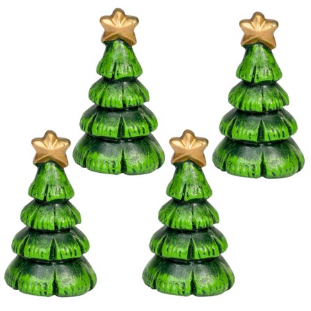Minikoristeet Joulukuuset 4 kpl