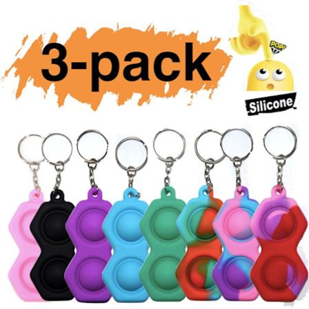 3-pack Enkel fordypning, MINI Pop it Fidget Finger Leketøy / Leketøy - CE