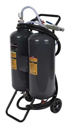 PELA 497943 Dobbeltblåser sand og soda, 26 liter, med tilbehør, Blåsing