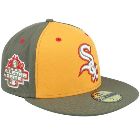 New Era - MLB Grün Fitted Cap - Chicago White Sox Sparkly 59FIFTY 03 All Star Game Gold/Olive Fitted @ Hatstore