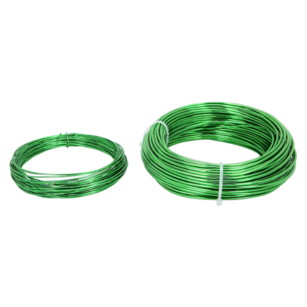 Grøn aluminiumtråd fleksibel smykkeperletråd smykkefremstillingstilbehør 20m