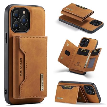 DG.MING 2 i 1 Magnetisk Kortlomme Etui iPhone 16 Pro Max Cognac