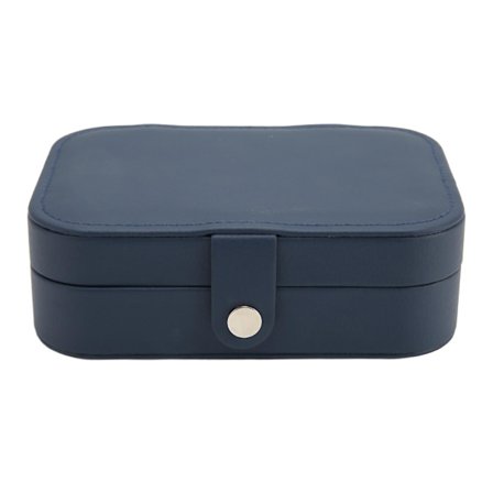 Bærbar smykkeskrin i PU-læder med stor kapacitet, 2 lag rejse smykkeskrin til ringe, øreringe, halskæde, armbånd