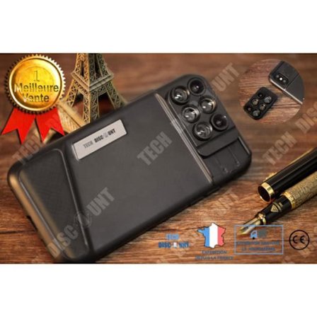 Skyddsfodral - TECH DISCOUNT - iPhone X - Ultra tunn - Stötsäker - 5 specialobjektiv