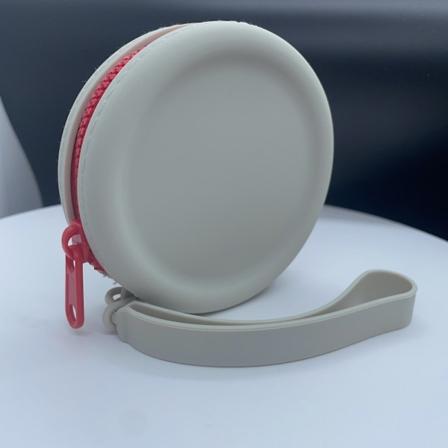 Mini pyöreä silikoninen kolikko lompakko Kuulokkeet laukku Lapsi lahja grey