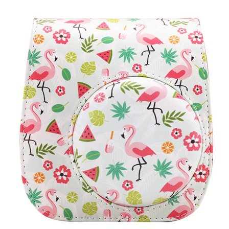 Etui til Instax Mini 12 11 9 8, med lomme og justerbar rem (farverig)