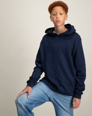 LMTD NLNNIZU LS BRU SWEAT W. HOOD Niebieski Bluzy z kapturem Chłopiec - Kids Brand Store