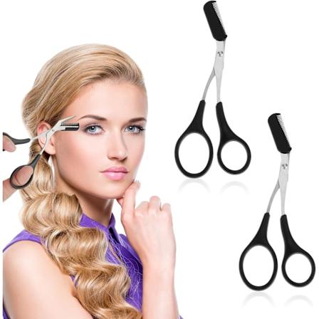 2 stk. øyenbrynsaks med kam, profesjonell presisjon øyenbrynsaks, øyenbrynsaks, hårstylingtilbehør