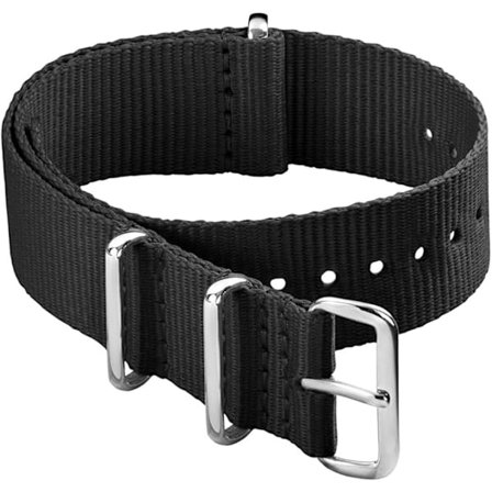 Kellon rannekkeet - Klassinen kellon ranneke nylonista - Harmaa