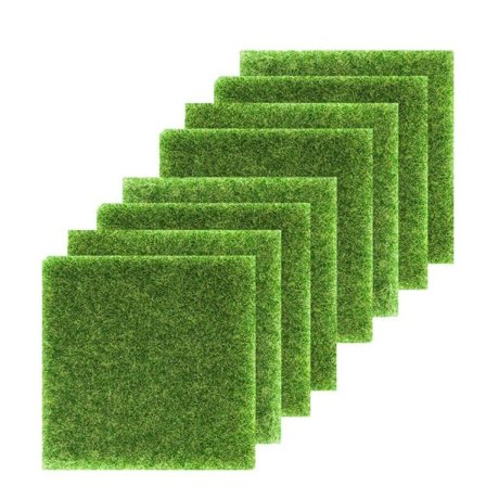 8 st konstgräs 50x50cm, konstgjord gräsmatta för hobby, dekoration & landskap_OF