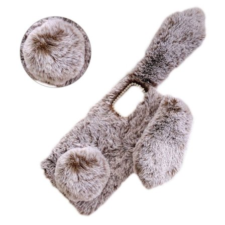 Pörröinen kani Samsung Galaxy Note 20 kotelot - Kahvi