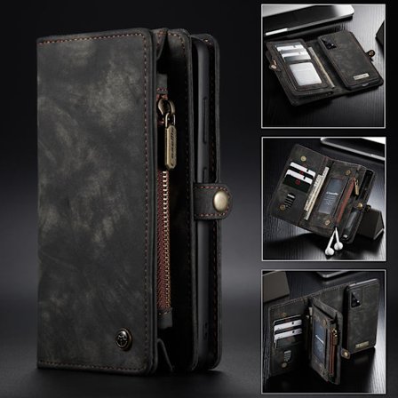 Nahkalompakkokotelo, yhteensopiva iPhone 13 Pro:n kanssa - Ohut läppäkotelo korttipidikkeellä ja magneettisella sulkimella (6.1") [JUN]