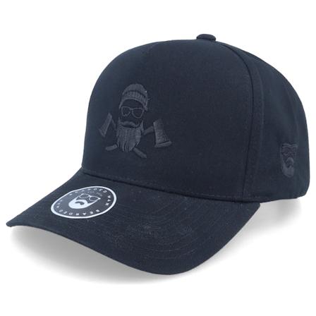 Bearded Man - Svart adjustable Caps - Wild Life Axe Logo Black A-frame Adjustable @ Hatstore