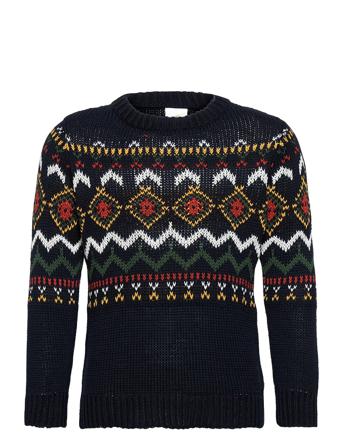 Tnvee Jaquard Knit Sweater Blue The New