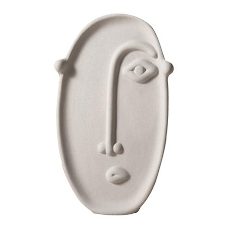 Kreativ Keramik Vase Tørret Blomster Dekoration Kunst Ansigt Skrivebord De