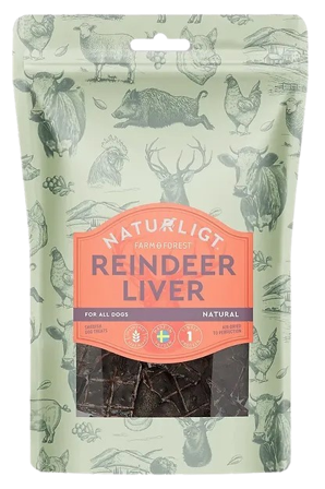 Naturligt Hundtugg Naturligt Farm & Forest Reindeer Liver 120 g