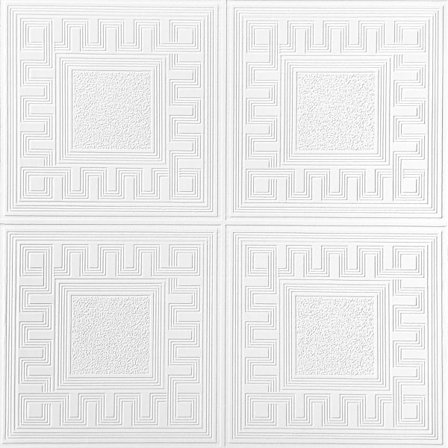 Belgravia Blown Greek Key Målningsbar Texturerad Tapet 10m x 53