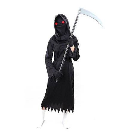 Grim Reaper Kostume til Børn med Røde Øjne og Le