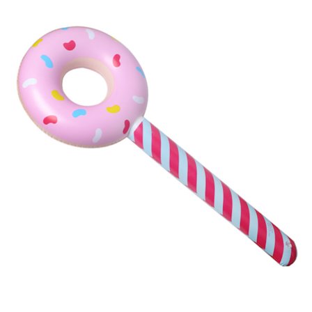 Stor oppustelig Donut Lollipop (Pakke med 4) Assorterede 36 tommer oppustelig
