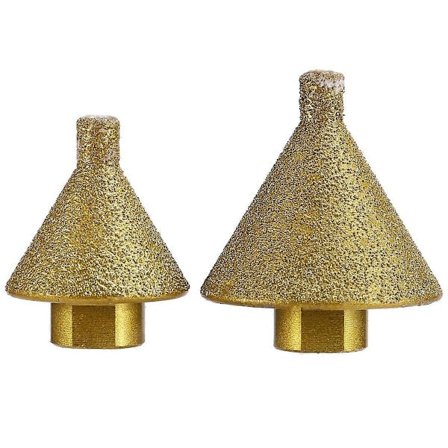 2 ST Diamond Fasningsfräs för Vinkelslip M10 38mm 50mm Adapter Hålsåg Fasning Slipborr