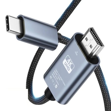 USB C till HDMI kabel 4K 30Hz 6.6 FT Ultra Hög Definition USB Typ C HDMI omvandlare för hem kontor