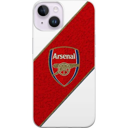 Kompatibelt Mobilskal till Apple Apple iPhone 14 Moschino Toy teddybjörn med enkel tecknad design, brun björn med vit tröja och tydlig logotyp på