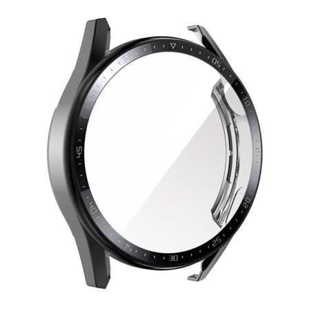 ENKAY Huawei Watch GT 3 (46mm) electroplated scale cover + tempered glass - Black