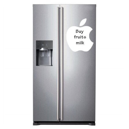 Flexibel Äpple formad whiteboard till kylskåp