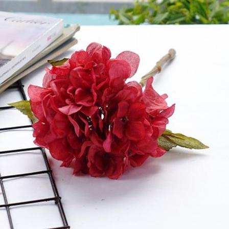 Hortensiablommor Gör-det-själv-present Bröllop Juldekor för hem Handgjorda hortensia torkade blommor Late Autumn Red 4007
