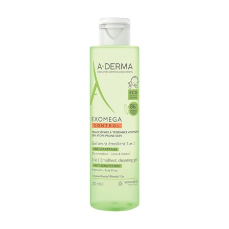 A-Derma Exomega Control Gel Detergente Emolliente 2 in 1 200ml