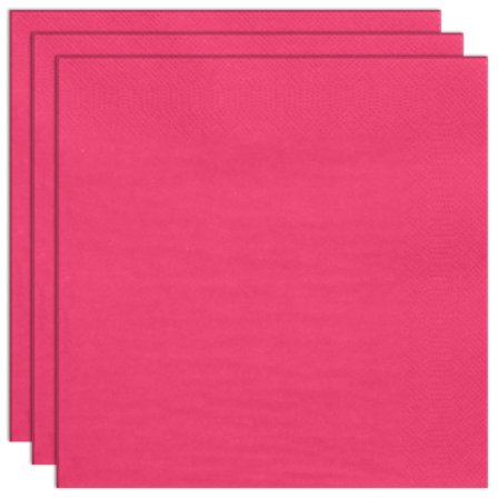 Engangsservietter Intensiv Rosa 33 cm 20-pakning