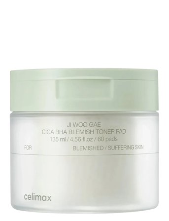 Celimax Cica Bha Blemish Toner Pad - Nude - 60 PCS