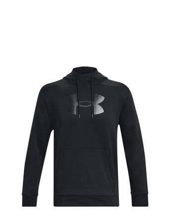 Ua Armour Fleece Big Logo Hd Hettegenser Genser Svart Under Armour*Betinget Tilbud