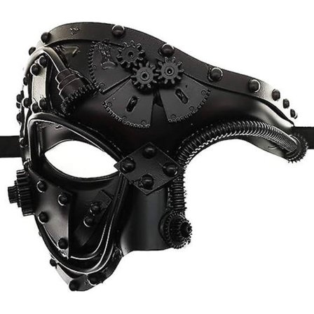 Steampunk Metal Cyborg Venetiansk Maske, Maskerade Maske Til Halloween Kostumefest/Operaens Fantom/Mardi Gras Bal