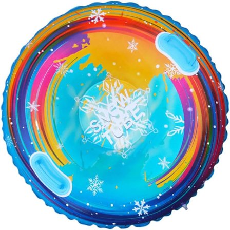 Oppblåsbare snøtubeslekker - 95 cm store snøtuber for aking, kraftig utførelse med håndtak, gigantisk dinosaur snøtube for vinteren