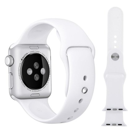 Armbånd for Apple Watch - Silikon Hvit