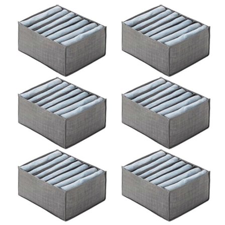 6 stk. Skuffebokser for Jeans Bukser - Skjorte Oppbevaringsbokser Organiseringsskap Garderobeskuffer Organ