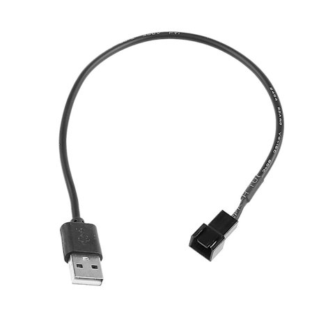 32 cm USB til 3-Pin Han til Kabinetblæser Adapterkabel (USB-3Pin Kabel) [db]