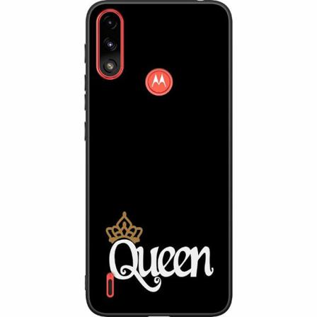 Motorola Moto E7i Power Svart Skal Queen 01