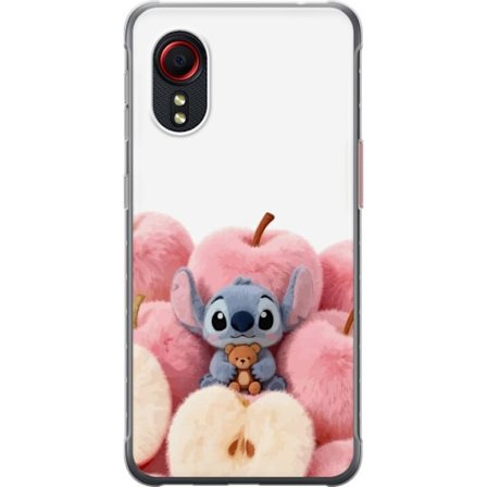 Yhteensopiva Puhelinkuori Samsung Samsung Galaxy Xcover 5 Värikäs kollaasi futuristisilla tyttöryhmän hahmoilla, sydämillä ja glitterillä nykya