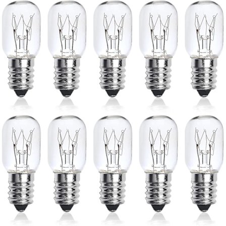 10-pakke 25w Ses E14 Små Edison Skrue Pygmy Lampepærer, Dimbar T22 Klar Glødepære Ovn Pære Himalayasaltslampe Pære Apparat Lyspære Kompa