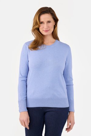 BRANDTEX - Langærmet Strik - Lavendel - Rund Hals