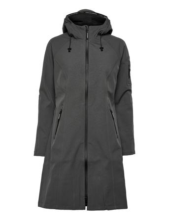 Long Raincoat Outerwear Rainwear Rain Coats Grå Ilse Jacobsen