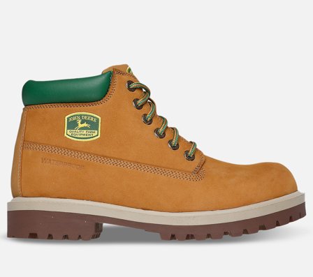 Skechers x John Deere Arbejdsstøvler Herre - Sergeants Dozer - Natur - Str. 44 - Vandtæt Læder med Air-Cooled Memory Foam