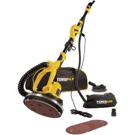 Powerplus Gipsväggslip POWX0479 - Giraffslip med teleskophandtag - Slipmaskin med långhalsad dammsugare