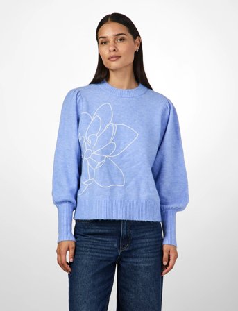 YAS Yasjuva Ls Knit Pullover S. - Blue - S