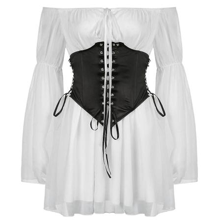 Beach Style Vintage Chiffong Klänningar 2 delar Set M