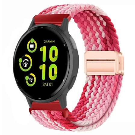 20mm 22mm Nylonarmband för Garmin Vivoactive 5/Active 5 Justerbart magnetiskt armband för Garmin Forerunner 55 165 Vivomove Trend