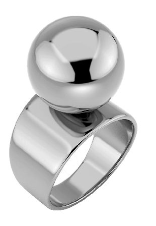 Edblad Sphere Ring Steel Smycken & klockor Dam Grå S 16,8 mm