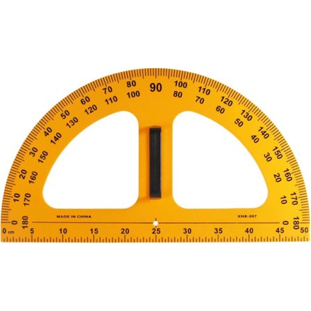 Stor størrelse matematik geometri lineal måleværktøj til whiteboard kontortegninger, 1 stk vinkelmåler